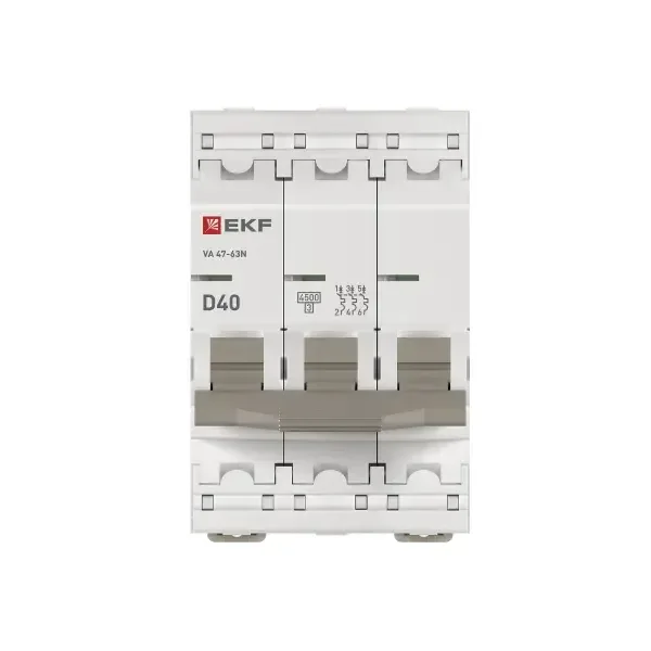 Выключатель автоматический ВА МОД ВА 47-63N 3П 40А (D) 4,5 кА PROXIMA EKF