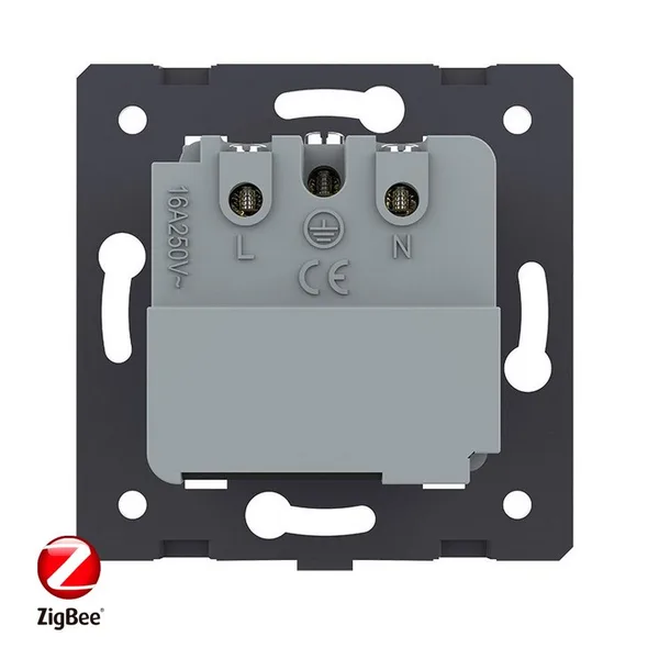 Розетка ZigBee (Wi-Fi) с з/з с защитными шторками 16A, цвет золотой (механизм) Livolo — фото 4