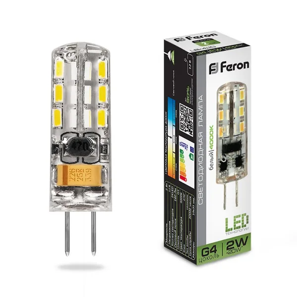 Лампа светодиодная Feron LB-420 G4 2W 4000K — фото 3
