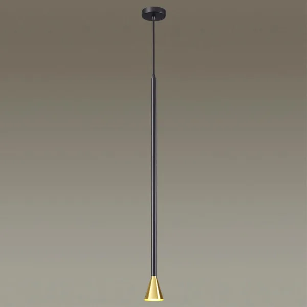 Подвесной св-к LED GU10 7W 220V PIPA черно-золотистый/металл ODEON LIGHT — фото 3