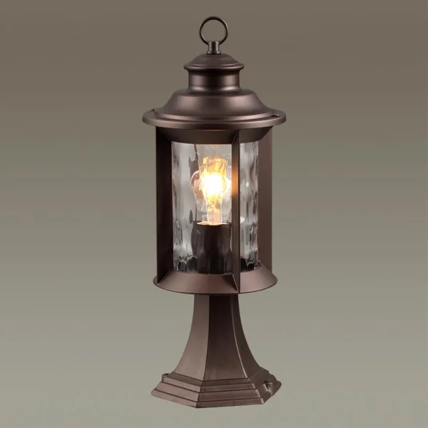 Ландшафтный св-к на столб E27 1*60W IP44 MAVRET темно-коричневый/стекло ODEON LIGHT — фото 3