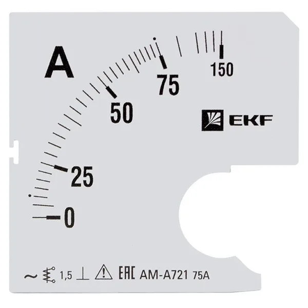 Шкала сменная для A721 75/5А-1,5 PROxima EKF