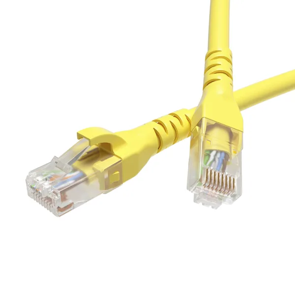 Патч-корд неэкранированный CAT5E U/UTP 4х2, LSZH, желтый, 1.5м DKC