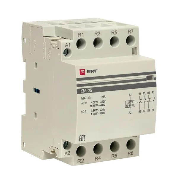 Контактор модульный КМ 25А 4NC (3 мод) PROxima EKF