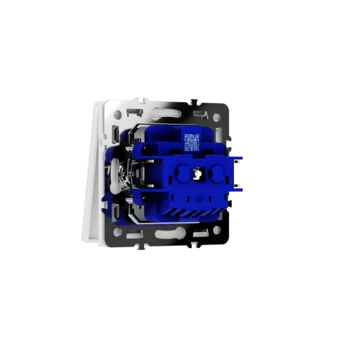 Розетка встраиваемая Voltum S70 с заземлением, защитными шторками и крышкой 16А, (белый глянцевый) — фото 16