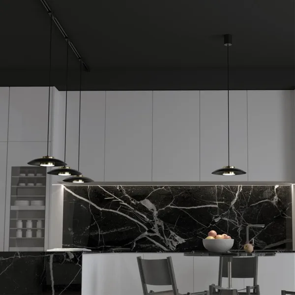 Св-к трековый,провод 1м IP20 LED 4000K 18W 220-240V черный/золото PILZ NOVOTECH — фото 2