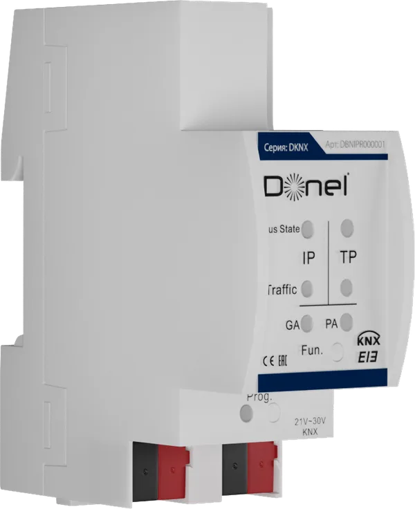 Donel KNX IP-роутер. Монтаж на DIN-рейку, туннелирование и маршрутизация, может использоваться в качестве линейного соединителя, Cерия DKNX — фото 2