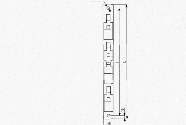 Стойка кронштейна рожкового криволинейного К1351.001А-04 У3, окрашенная, (1...15 рожков), L1970мм, S3,0 Курганский ЗЭМИ — фото 2