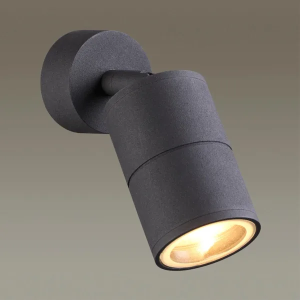 Настенно-потолочный св-к LED GU10 10W IP54 CORSUS черный/металл ODEON LIGHT — фото 2