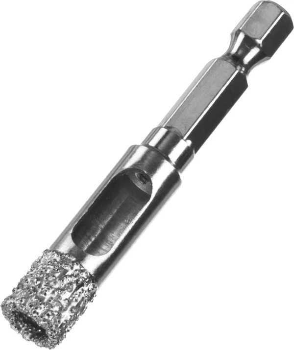 Сверло вакуумное алмазное трубчатое для дрели (HEX 1/4") d 10 по керамограниту ЗУБР