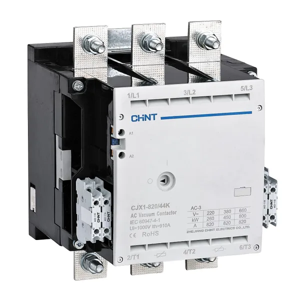 Контактор вакуумный CJX1-820/44K 820А(АС3) 4НО+4НЗ AC/DC 110В 50/60Гц CHINT
