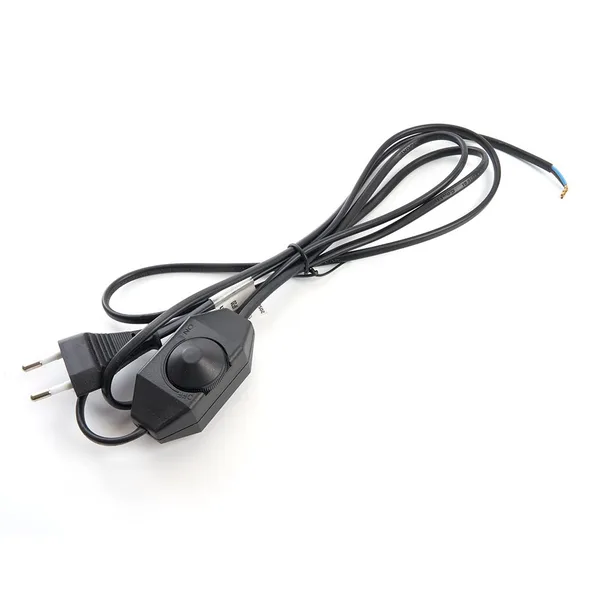Сетевой шнур с диммером 230V 2м, черный, DM103-200W Feron