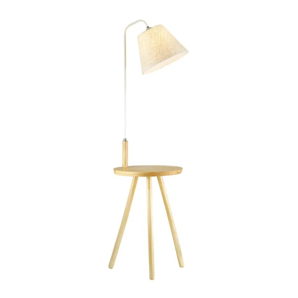 Торшер E27 1*60W 220V KALDA светлое дерево/рогожка ODEON LIGHT — фото 5