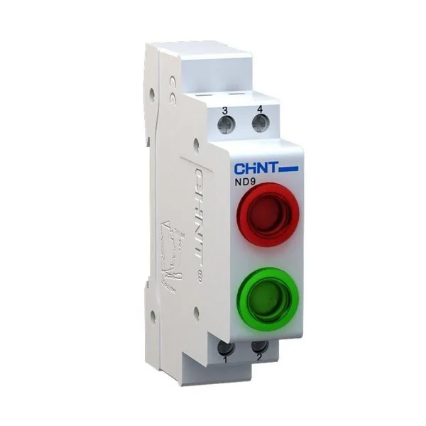 Индикатор ND9-2/gg зеленый+зеленый, AC/DC230В (LED) (R) CHINT