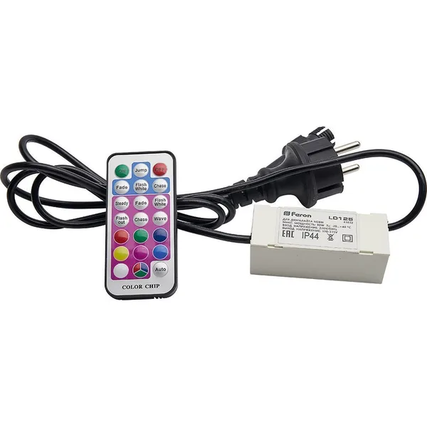 Контроллер 10-50м для кругл. дюралайта LED-R2W RGBW, шнур 1,5м, LD125 Feron