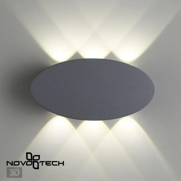 Ландшафтный настенный св-к IP54 LED 4000K 6W 85-265V CALLE темно-серый D NOVOTECH — фото 4