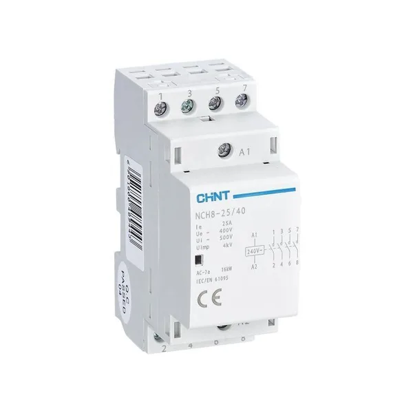 Контактор модульный NCH8-25/40 25A 4НО AC24В, 50Гц (R) CHINT