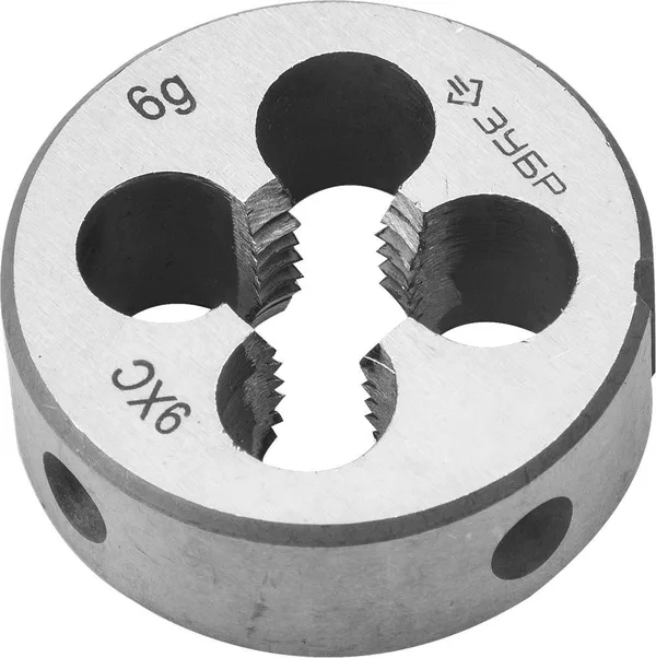 М10x1.5мм, плашка, сталь 9ХС, круглая ручная ЗУБР