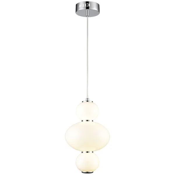 Светильник подвесной Хром/Белый LED 1*10Вт 3000К 244-126-03 VELANTE