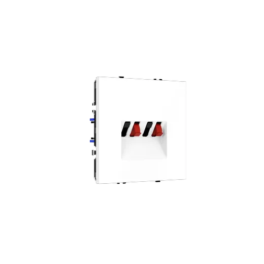 Розетка акустическая встраиваемая Voltum S70 4-местная, (белый матовый) — фото 19