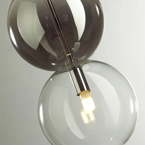 Подвес G9 1*40W TWIXY хром/дымчатый/стекло ODEON LIGHT — фото 6