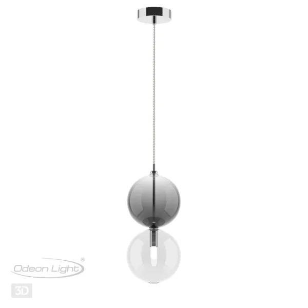 Подвес G9 1*40W TWIXY хром/дымчатый/стекло ODEON LIGHT — фото 4