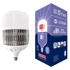 Лампа св/д NORMA высокомощн. 80W Е27 6500К Volpe