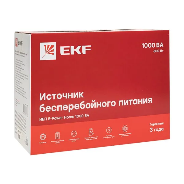Источник Бесперебойного Питания Линейно-интерактивный E-Power Home 1000 ВА PROxima EKF — фото 2