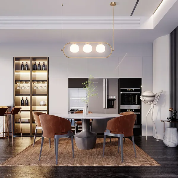 Подвесной светильник 3*E14 40Вт Латунь IP20 Erich MOD221PL-03BS Maytoni — фото 2