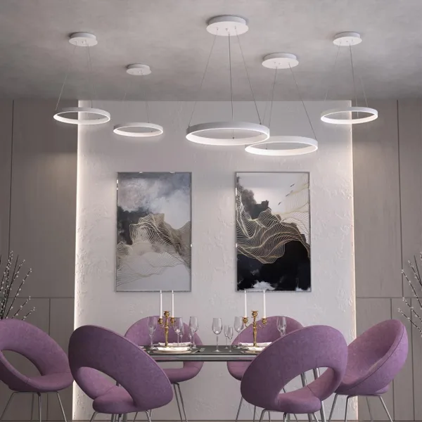 Св-к подвесной димм.,в комплекте пульт ДУ (2.4G) IP20 LED 3000К~6000К 36W 220V белый ITER NOVOTECH — фото 2