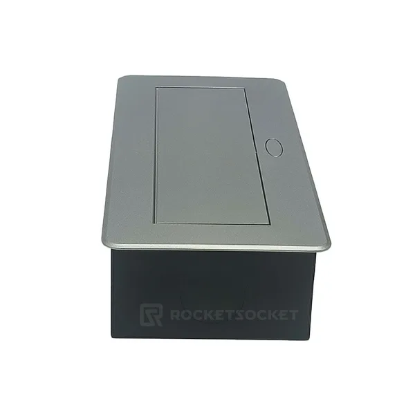 Розетка горизонтальная выдвижная 2 Euro 16A, USB type A+C с блоком 18W RocketSocket, цвет серый LIVOLO — фото 5