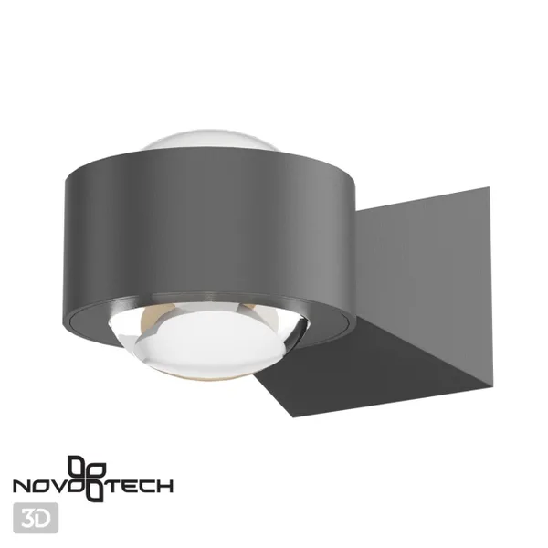 Ландшафтный настен.св-к IP54 LED 4000K 6W 85 - 265V CALLE темно-серый NOVOTECH — фото 3