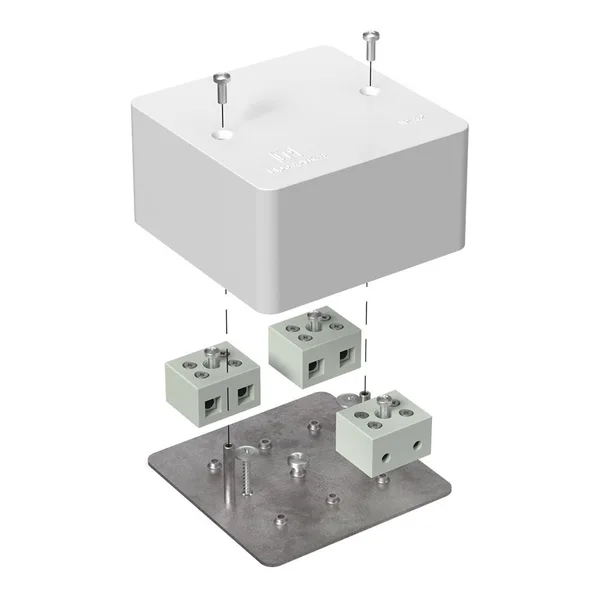 Коробка огнестойкая для кабель-канала 40-0460-FR10.0-6 Е15-Е120 85х85х45 RAL9003 Промрукав (44 шт/уп)