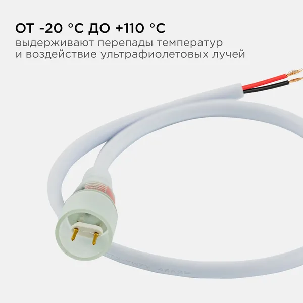 03-120 Шнур питания с игольчатым коннектором к светодиодной ленте для бани и сауны Apeyron — фото 4