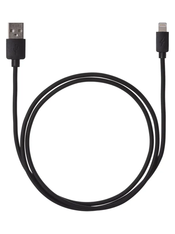 Дата-кабель, ДК 3, USB - Lightning, 1 м, черный, TDM