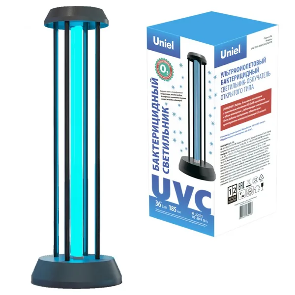 Светильник ультрафиолетовый бактерицидный настольный 36W/UVCO BLACK UGL-T01A Uniel